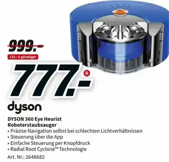 MediaMarkt Dyson 360 Eye Heurist Roboterstaubsauger Angebot