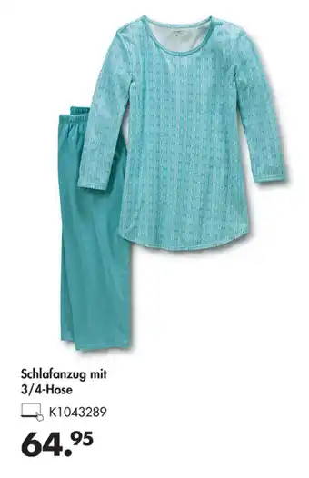 Galeria Schlafanzug mit 3/4 Hose Angebot