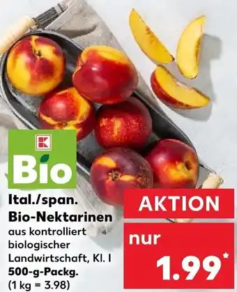 Kaufland Ital./span. Bio-Nektarinen 500-g-Packg. Angebot