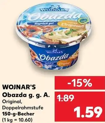 Kaufland WOJNAR'S Obazda g. g. A. 150 g Becher Angebot