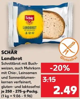 Kaufland SCHÄR Landbrot 250-275 g Packg. Angebot