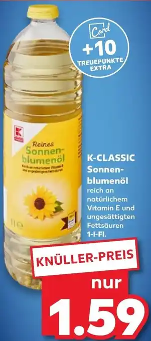 Kaufland K-CLASSIC Sonnenblumenöl 1 L-Fl. Angebot