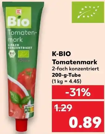 Kaufland K-BIO Tomatenmark 200 g Tube Angebot