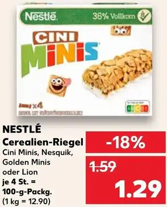 Kaufland Nestlē Cerealien-Riegel 100-g-Packg. Angebot