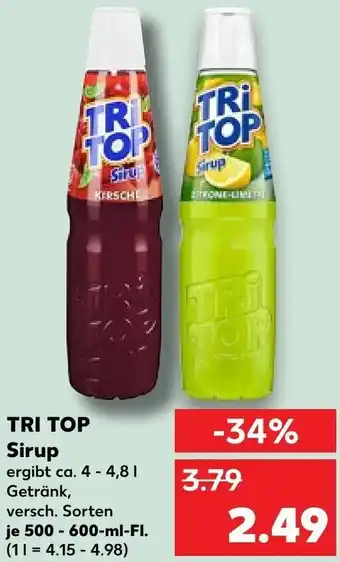 Kaufland TRI TOP Sirup 500-600 ml Fl. Angebot