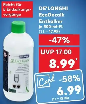 Kaufland DE'LONGHI EcoDecalk Entkalker 500-ml-Fl. Angebot