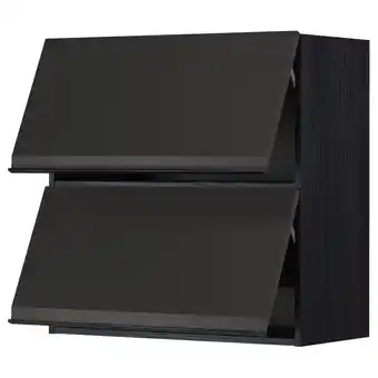 IKEA Metod wandschrank horiz. m 2 türen schwarz/upplöv matt anthrazit 80x80 cm Angebot