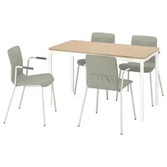 IKEA Tommaryd / läktare konferenztisch und stühle eichenfurnier weiß lasiert/hellgrün weiß Angebot