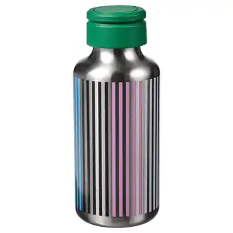 IKEA Enkelspårig wasserflasche edelstahl gestreift/bunt 0.5 l Angebot