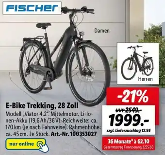 Lidl FISCHER E-Bike Trekking, 28 Zoll ,,Viator 4.2" Angebot