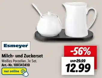 Lidl Esmeyer Milch- und Zuckerset Angebot