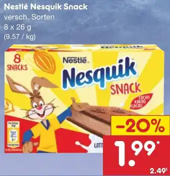 Netto Marken-Discount Nestlé Nesquik Snack 8 x 26 g Angebot