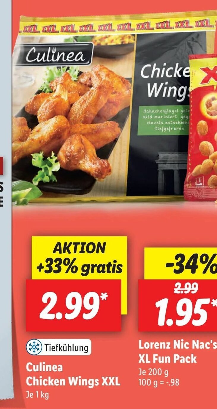 Culinea Chicken Wings XXL 1 kg Angebot bei Lidl