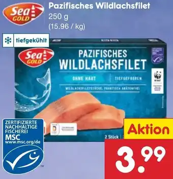 Netto Marken-Discount Sea GOLD Pazifisches Wildlachsfilet 250 g Angebot