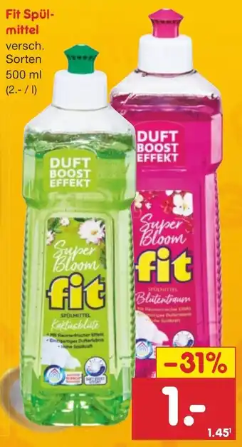 Netto Marken-Discount Fit Spülmittel 500 ml Angebot