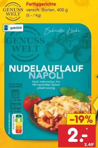 Netto Marken-Discount GENUSS WELT Fertiggerichte 400 g Angebot