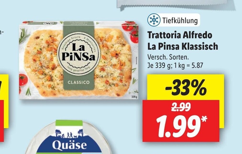 Trattoria Alfredo La Pinsa Klassisch 1 kg Angebot bei Lidl