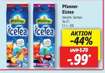 Lidl Pfanner Eistee 2 Liters Angebot