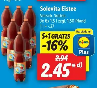 Lidl Solevita Eistee 1 Liter Angebot