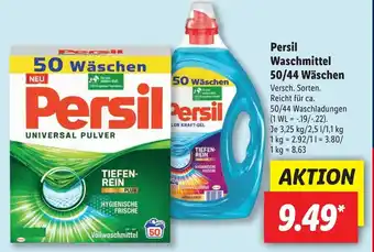 Lidl Persil waschmittel 50/44 waschen Angebot