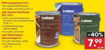 Netto Marken-Discount Wilckens PUR Langzeitlasur 2,5 L oder Express 2in1, 2,5 L Angebot