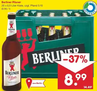 Netto Marken-Discount Berliner Pilsner 20 x 0,5 Liter Kiste Angebot