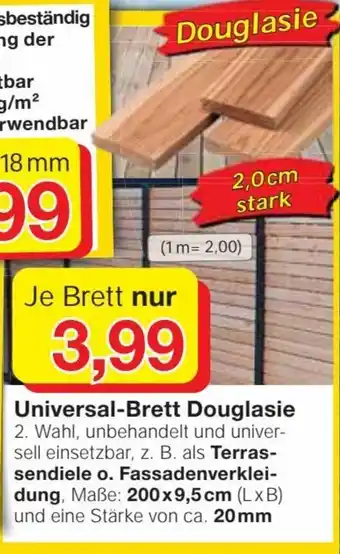 Jawoll Universal-Brett Douglasie 2,0 cm stark Angebot