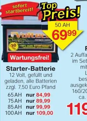 Jawoll Starter-Batterie 12 Volt 50AH Angebot