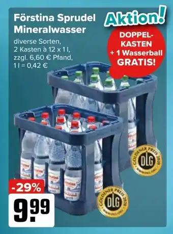 Logo Getränkemarkt Förstina Sprudel Mineralwasser 2*12*1L Angebot