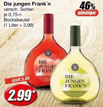 Edeka Stenger Die jungen Frank'n 0,75-L-Bocksbeutel Angebot