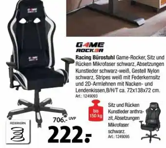 Zurbrüggen GAME ROCKER Racing Bürostuhl Angebot