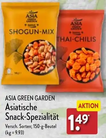 Aldi Nord ASIA GREEN GARDEN Snack-Spezialität 150 g Beutel Angebot