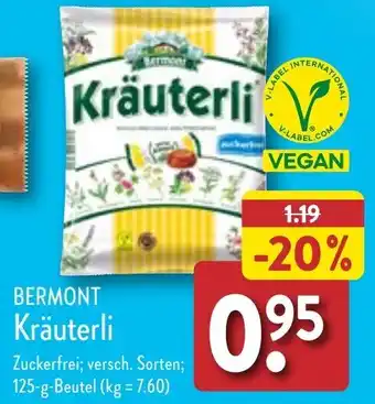 Aldi Nord BERMONT Kräuterli 125 g Beutel Angebot