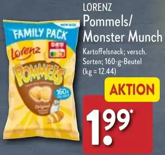 Aldi Nord LORENZ Pommels/Monster Munch 160 g Beutel Angebot