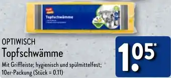 Aldi Nord OPTIWISCH Topfschwämme 10er Packung Angebot