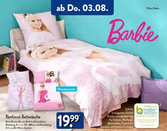 Aldi Nord Barbie Renforcé-Bettwäsche Angebot