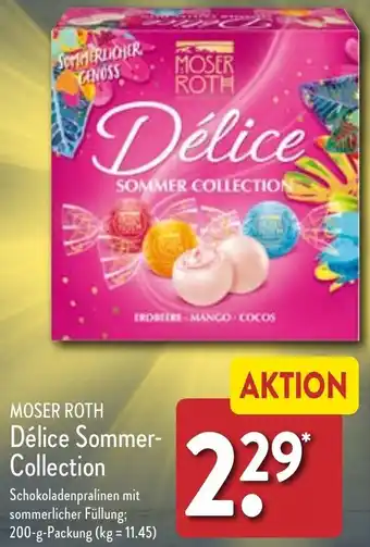 Aldi Nord MOSER ROTH Délice Sommer-Collection 200 g Packung Angebot