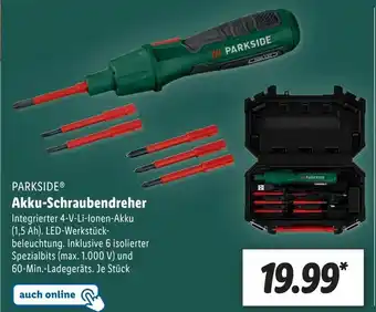 Lidl Parkside akku-schraubendreher Angebot