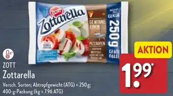 Aldi Nord ZOTT Zottarella 400 g Packung Angebot