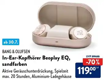 Aldi Nord BANG & OLUFSEN In-Ear-Kopfhörer Beoplay EQ, sandfarben Angebot