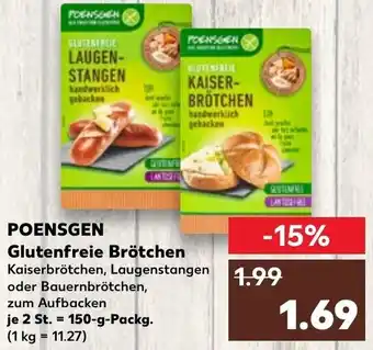 Kaufland POENSGEN Glutenfreie Brötchen 150 g Packg. Angebot