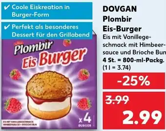 Kaufland DOVGAN Plombir Eis-Burger 800 ml Packg. Angebot