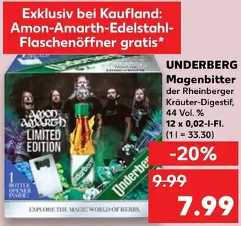 Kaufland UNDERBERG Magenbitter 12x0,02 L-Fl. Angebot