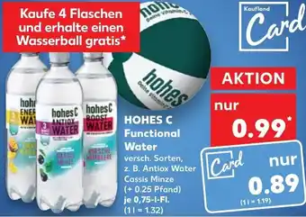 Kaufland HOHES C Functional Water 0,75 L-Fl. Angebot