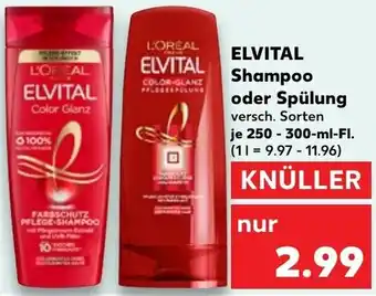 Kaufland ELVITAL Shampoo oder Spülung 250-300 ml Fl. Angebot