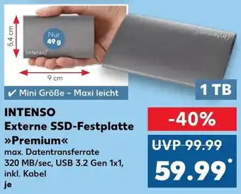 Kaufland INTENSO Externe SSD-Festplatte >>Premium<< Angebot