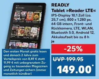 Kaufland READLY Tablet ,,Reader LTE" Angebot