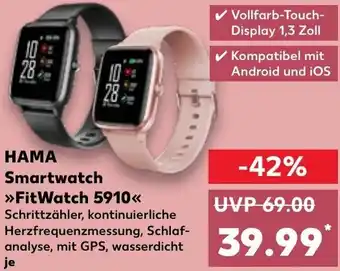 Kaufland HAMA Smartwatch >>FitWatch 5910<< Angebot