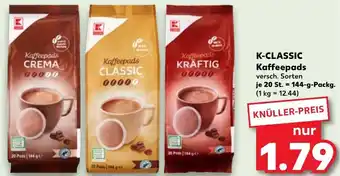 Kaufland K-CLASSIC Kaffeepads 144 g Packg. Angebot