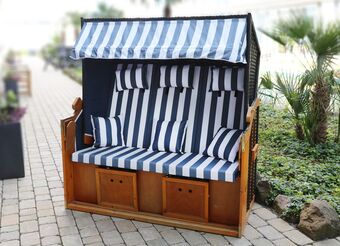 Thomas Philipps Xxl strandkorb ostsee 150x149x98cm blau/weiß Angebot
